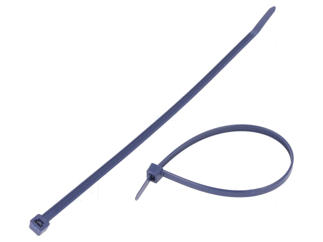 Kabelbinder; met metaal; L: 203mm; W: 4,7mm; polyamide; 150N; blauw Kabelbinder; met metaal; L: 203mm; W: 4,7mm; polyamide; 150N; blauw